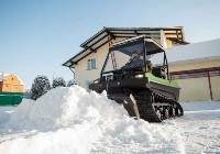 Тингер Скаут 420 можно использовать как мини трактор, для уборки снега