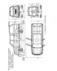 Страница книги - основные размеры автомобиля УАЗ Пикап